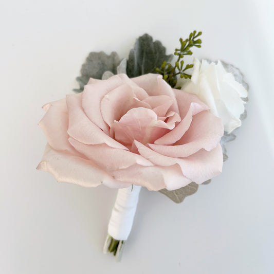 #3. Blush pink rose boutonniere