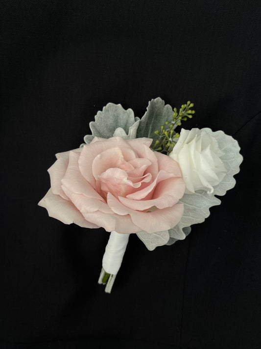 #3. Blush pink rose boutonniere